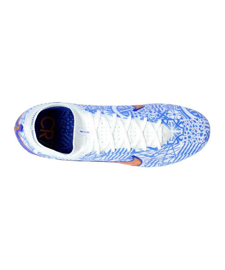 Nike Zoom Superfly 9 Elite CR7 FG - White Blue Gold - Grossi Sport SA