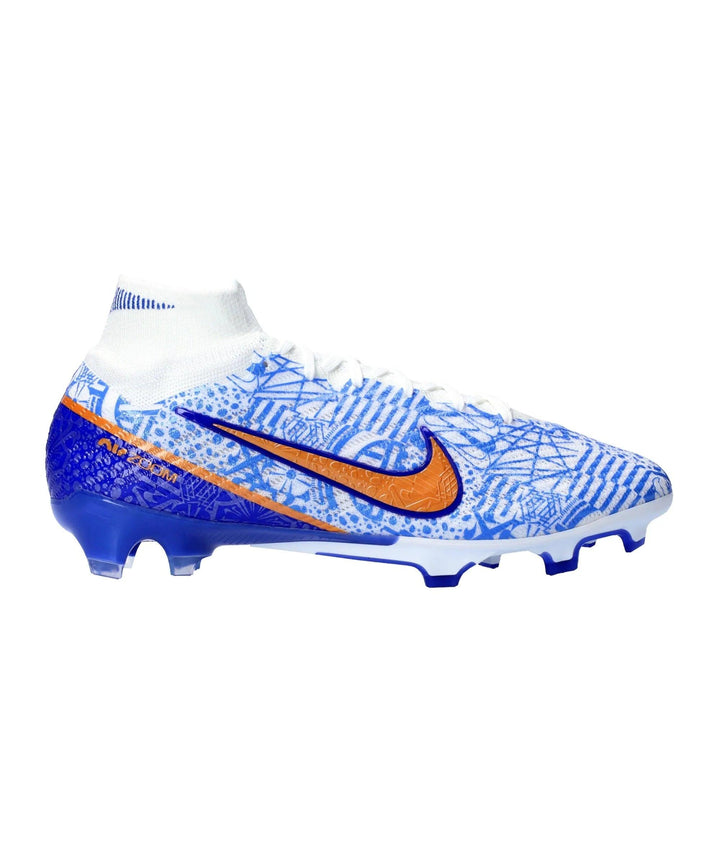 Nike Zoom Superfly 9 Elite CR7 FG - White Blue Gold - Grossi Sport SA